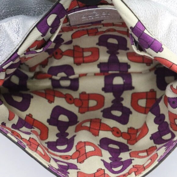 Gucci Small Signature Britt Tassel Shoulder Bag - Silver - Picture 12 of 15